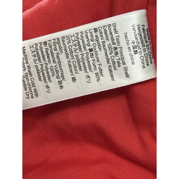 J.Crew Crop Puffer Jacket Red Buffalo Check Plaid Black Western Prep MEDIUM M - Picture 4 of 4